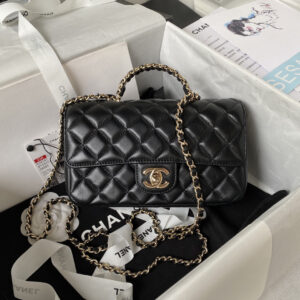 CL FLAP BAG WITH TOP HANDLE-21CM