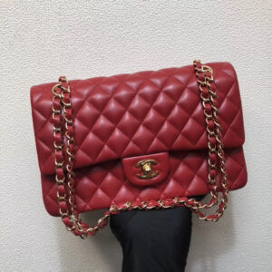 CL FLAP BAG LAMBSKIN-25CM